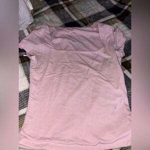 Women's Pink Square Neck Top